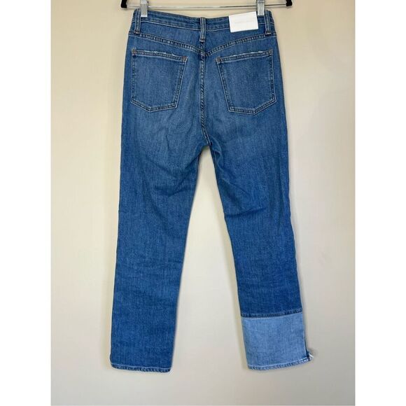 Jonathan Simkhai High Rise Patchwork Jeans - Picture 4 of 7